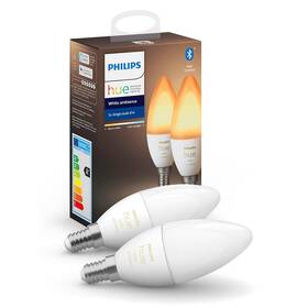 Inteligentna żarówka Philips Hue Bluetooth, 6W, E14, White Ambiance, 2ks (8719514356733)