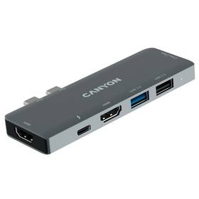 Canyon DS-5, pro MacBook, USB-C PD 100W (CNS-TDS05B) stříbrná (vrácené zboží 8801294051)