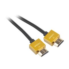 GoGEN HDMI 1.4, 1,5m, pozlátený, High speed, s ethernetom (GOGHDMI150MM03) čierny