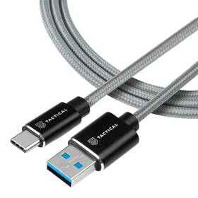 Tactical Fast Rope Aramid USB-A/USB-C 0,3 m sivý