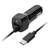 Zasilacz samochodowy GoGEN integrovaný kabel (micro USB), 1x USB, 2,1A (CH28MCB) Czarny