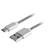 Kabel GoGEN USB / micro USB, 3m, opletený (MICUSB300MM24) Srebrny