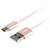 Kabel GND USB / micro USB, 2m, opletený (MICUSB200MM06) Złoty
