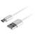 Kabel GND USB / micro USB, 2m, opletený (MICUSB200MM05) Srebrny