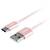 Kabel GND USB / USB-C, 1m, opletený (USBAC100MM09) Różowy 