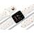 Pasek wymienny Mi-Band na Apple Watch 38/40/41 mm - motiv Tlapičky se srdíčky, bílý (Z98-AW38-WHT-ORIG)