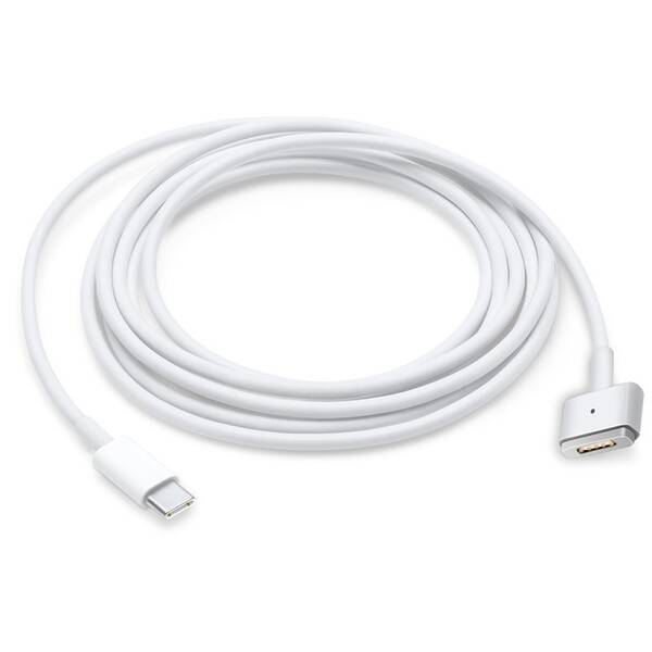 Nabíjací kábel COTEetCI USB-C/MagSafe 2 pre MacBook, 2m (16001-M2) biely
