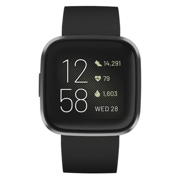 Chytré hodinky Fitbit Versa 2 (NFC) - Black/Carbon (FB507BKBK)