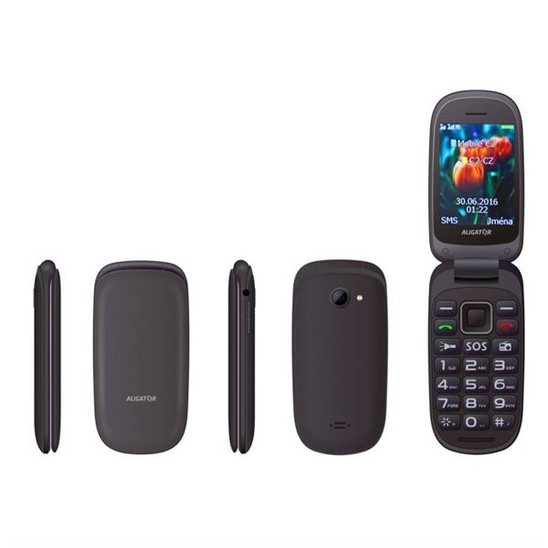 Mobilní telefon Aligator V400 Senior (AV400BG) černý/šedý