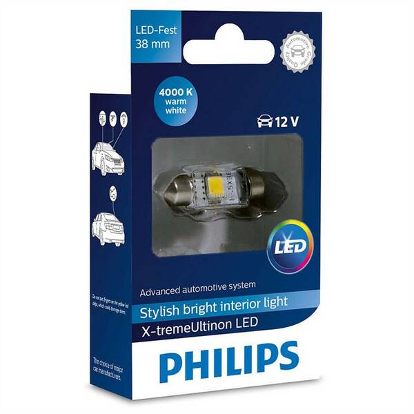 Autožárovka Philips X-tremeUltinon LED C5W, 38mm, 4000K, 1ks (128584000KX1)