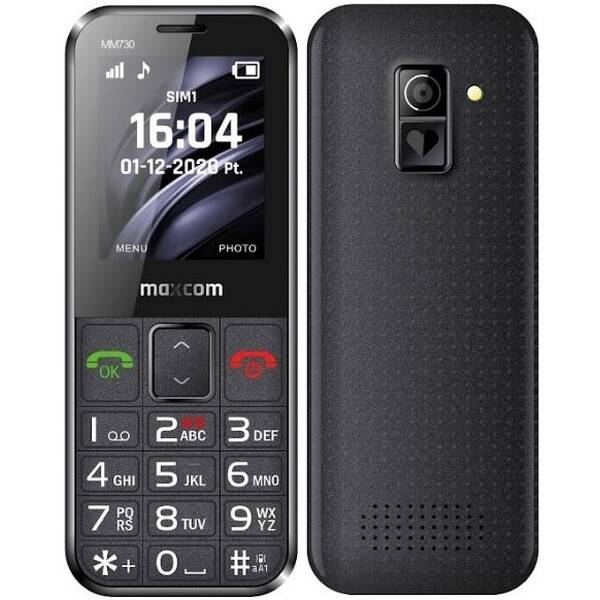 Mobilní telefon MaxCom Comfort MM730 - ZÁNOVNÍ - 12 měsíců záruka (MM730) černý (vráceno - použito 8801756727)