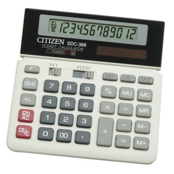 Kalkulačka Citizen SDC-368 (SDC-368 ) černá/bílá