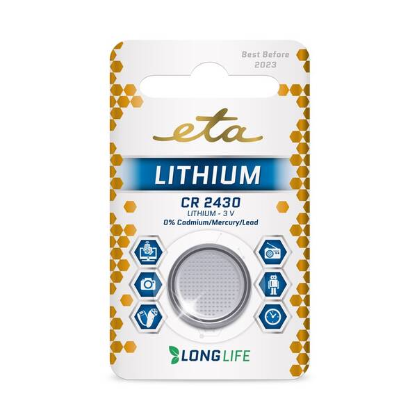 Baterie lithiová ETA PREMIUM CR2430, blistr 1ks (CR2430LITH1)