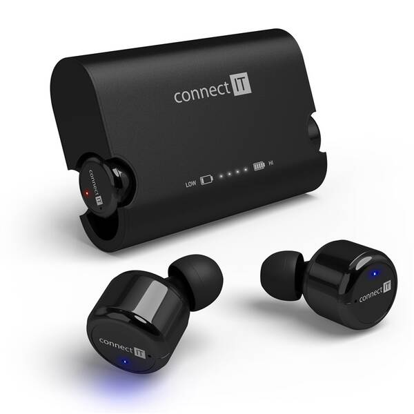 Sluchátka Connect IT True Wireless HYPER-BASS Bluetooth (CEP-9000-BK) černé (vráceno - použito 8800174386)