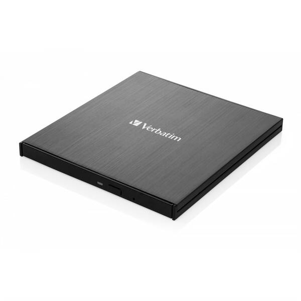 Externá DVD napaľovačka Verbatim CD/DVD Slimline USB-C + Nero (43886) čierna