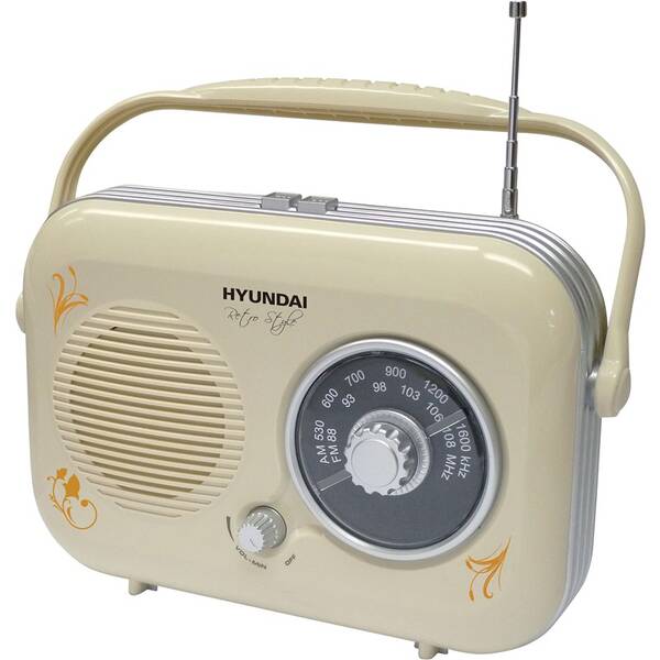Radiopřijímač Hyundai Retro PR 100B krémové (vrácené zboží 8801223509)