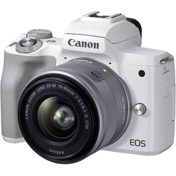 Digitální fotoaparát Canon EOS M50 Mark II + EF-M 15-45 (4729C005) bílý