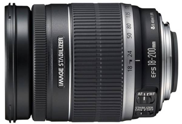 Objektiv Canon EF-S 18-200 mm f/3.5 – 5.6 IS (2752B005CA) černý