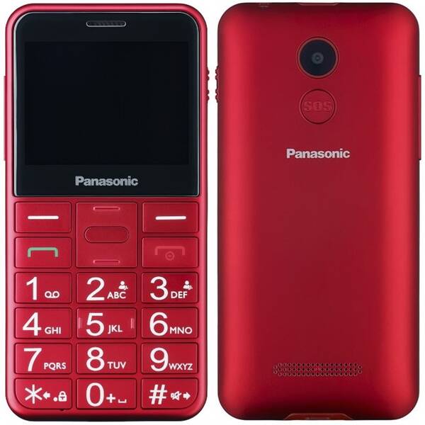 Mobilní telefon Panasonic KX-TU150EXR Dual SIM - ZÁNOVNÍ - 12 měsíců záruka (KX-TU150EXR) červený (vráceno - použito 8801756741)