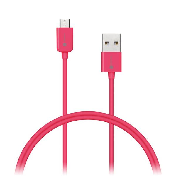 Kabel Connect IT Wirez USB/micro USB, 1m (CI-574) růžový