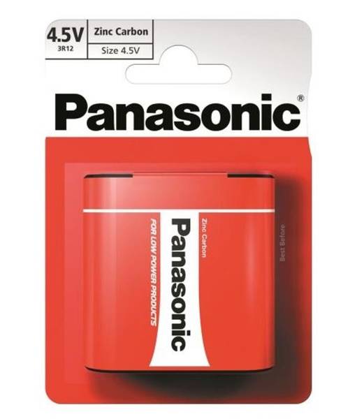 Batérie zinkovo-uhlíková Panasonic 4,5V, 3R12, blister 1ks (3R12RZ/1BP)