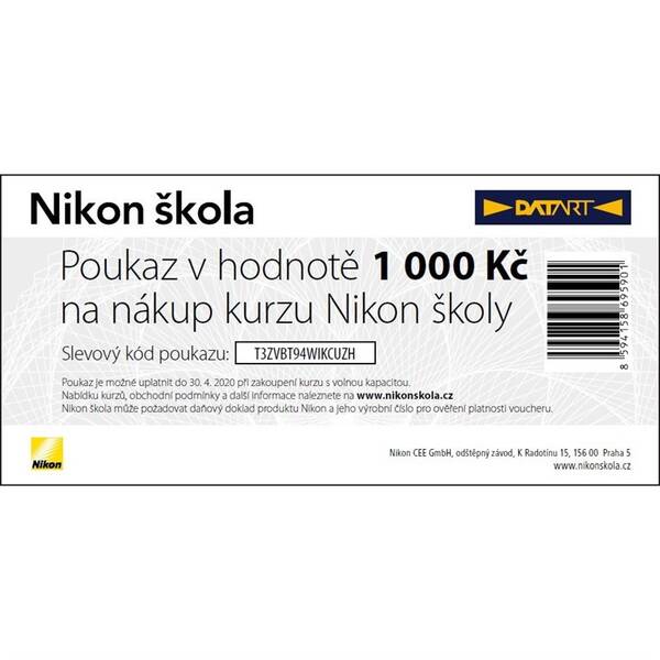 Dárkový poukaz Nikon 1000 Kč