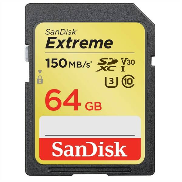 Paměťová karta SanDisk SDXC Extreme Plus 64GB UHS-I U3 (150R/60W) (SDSDXW6-064G-GNCIN)