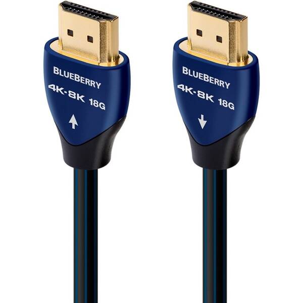 Kábel AUDIOQUEST HDMI 2.0 BlueBerry, 0,6 m (qblueberryhdmi0006) čierny/modrý