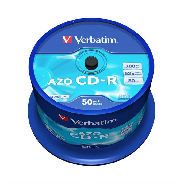 Disk Verbatim Crystal CD-R 700MB/80min, 52x, 50-cake (43343)