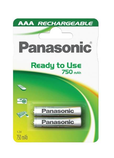 Batéria nabíjacia Panasonic Evolta AAA, HR03, 750mAh, Ni-MH, blister 2ks (HHR-4MVE/2BP)