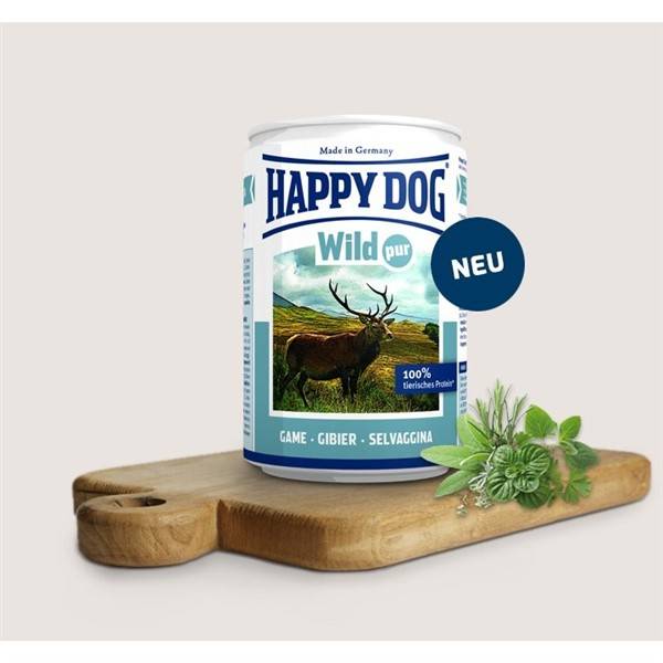 Konzerva HAPPY DOG Wild Pur - 100% maso zvěřiny 800 g