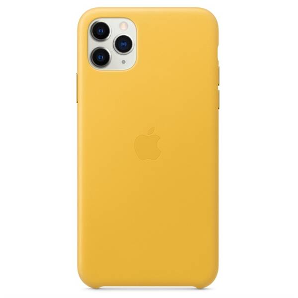Kryt na mobil Apple Leather Case pro iPhone 11 Pro Max - hřejivě žlutý (MX0A2ZM/A)