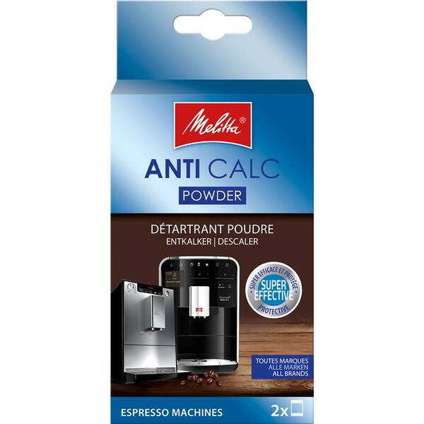 Odvápňovač pre espressá Melitta Anti calc Espresso 2x40g