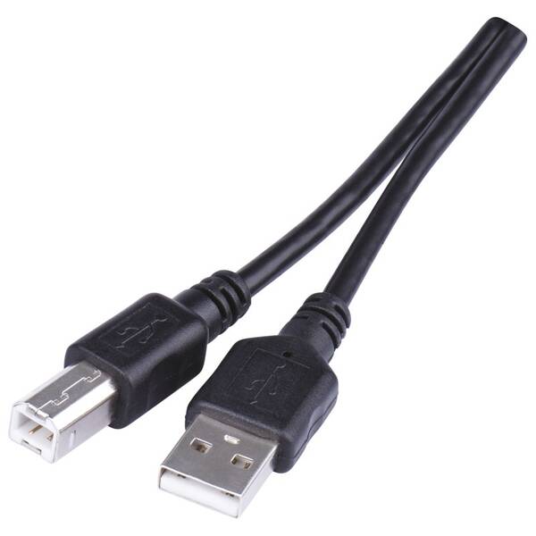 Kábel EMOS USB / USB-B, 2m čierny