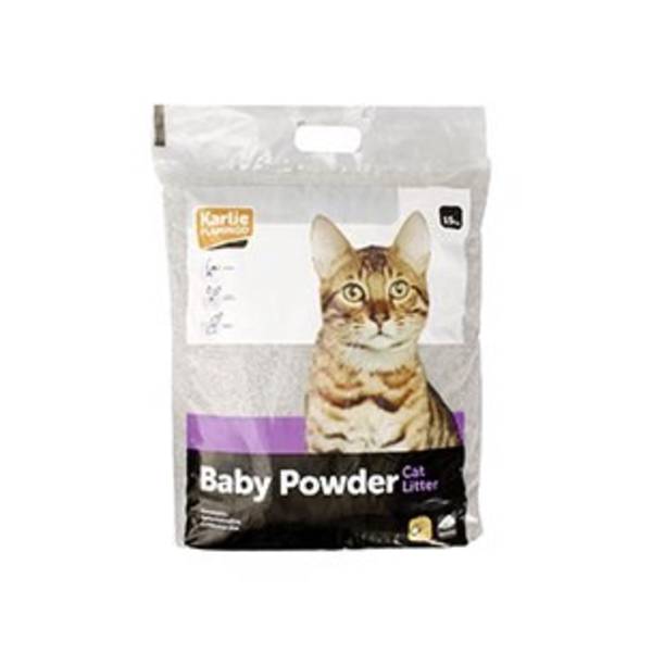 Podstielka Karlie pro kočky s baby powder vůní 15 kg
