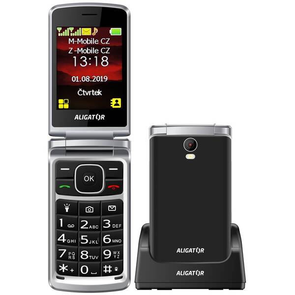Mobilní telefon Aligator V710 Senior Dual SIM (AV710BS) černý