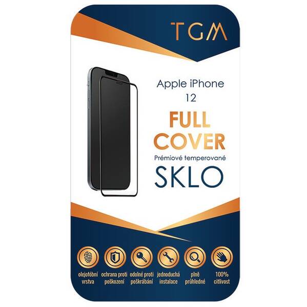 Tvrzené sklo TGM Full Cover na Apple iPhone 12 Mini (TGMFCAPIP1254) černé