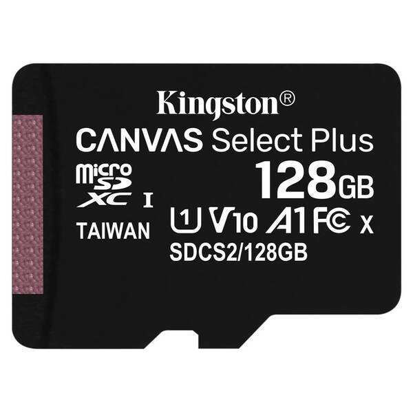 Pamäťová karta Kingston Canvas Select Plus MicroSDXC 128GB UHS-I U1 (100R/10W) (SDCS2/128GBSP)