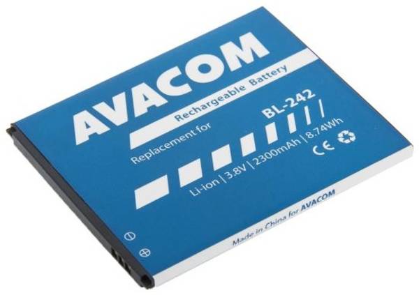 Baterie Avacom pro Lenovo A6000, Li-Ion 3,8V 2300mAh (náhrada BL242) (GSLE-BL242-2300) (vráceno - použito 8800422687)
