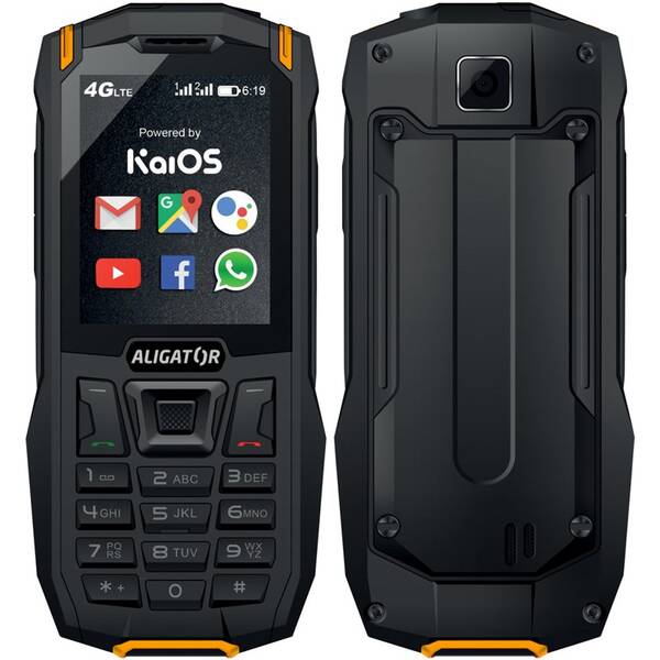Mobilný telefón Aligator K50 eXtremo (AK50BO) čierny/oranžový
