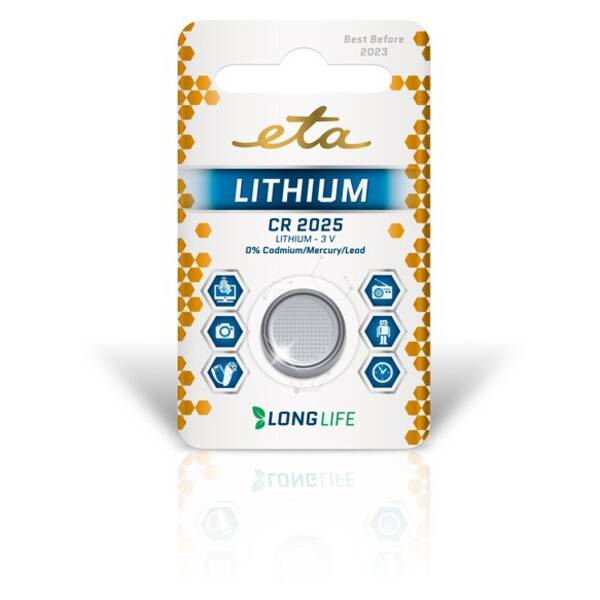 Batéria lítiová ETA PREMIUM CR2025, blister 1 ks (CR2025LITH1)