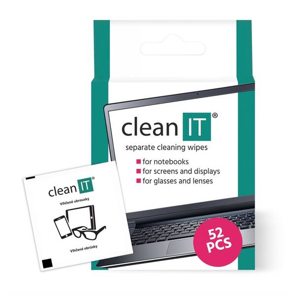 Čistící ubrousky Clean IT vlhčené, 52 ks (CL-150)