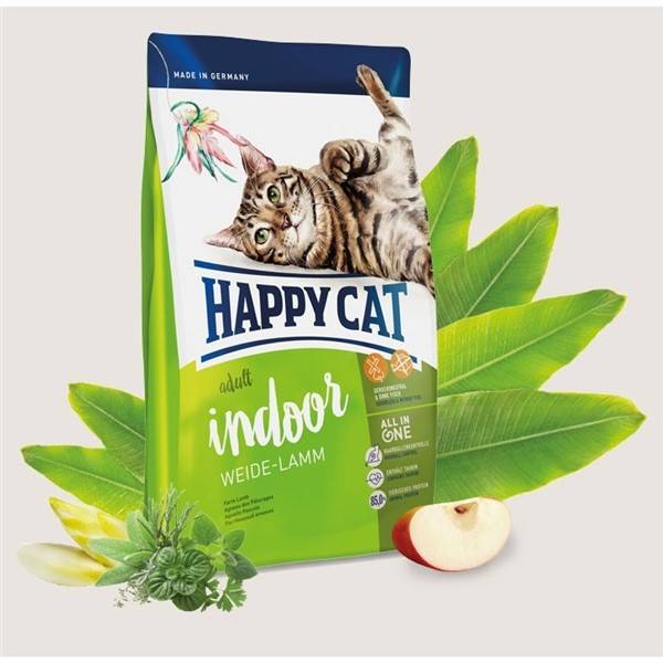 Granule HAPPY CAT ADULT INDOOR Weide-Lamm / Pastýřské jehněčí 4 kg