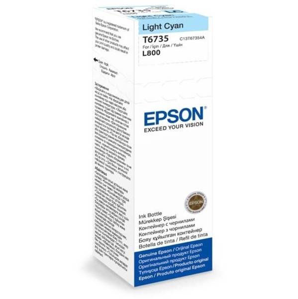 Inkoustová náplň Epson T6735, 70 ml - světle azurová (C13T67354A)