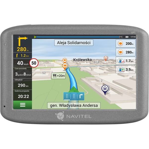 Navigačný systém GPS NAVITEL E501 Lifetime sivá