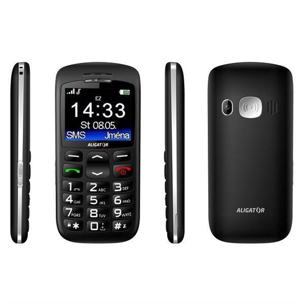 Mobilní telefon Aligator A670 Senior (A670B) černý (vrácené zboží 8800761373)