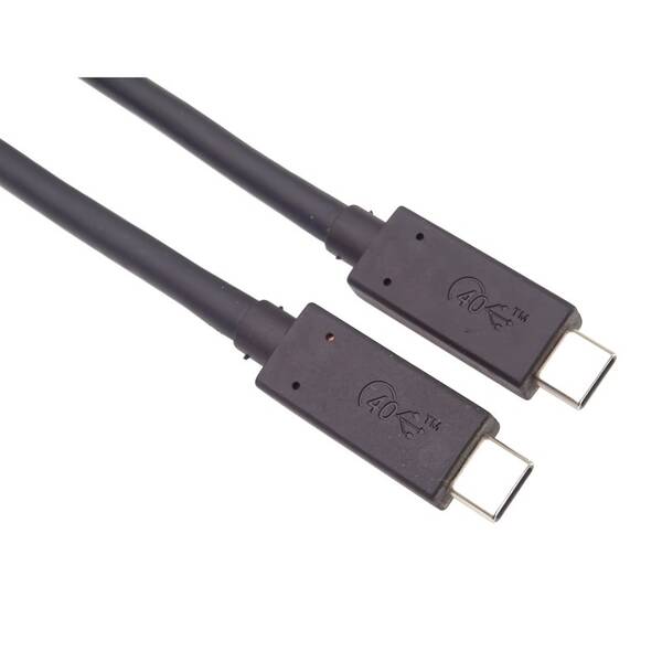 Kabel PremiumCord Thunderbolt 3, 40Gbps, USB4, 0,5m (ku4cx05bk) černý