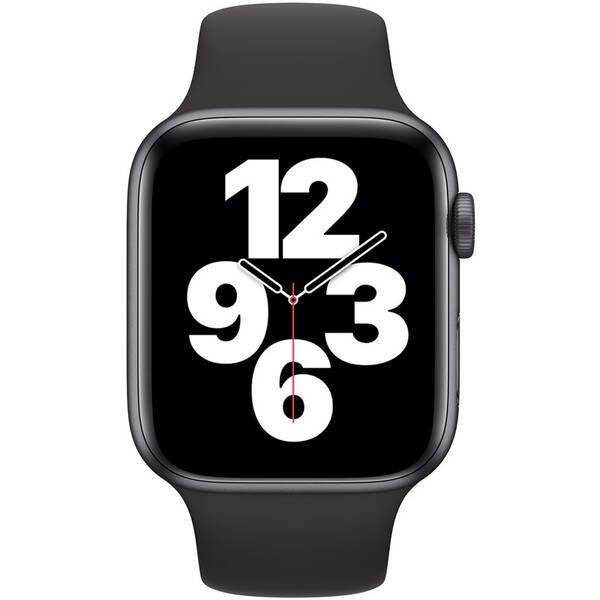 Chytré hodinky Apple Watch SE GPS 40mm pouzdro z vesmírně šedého hliníku - černý sportovní náramek (MYDP2HC/A)