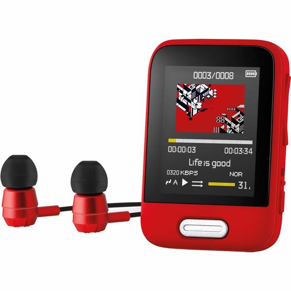 MP3 prehrávač Sencor SFP 7716 RD červený