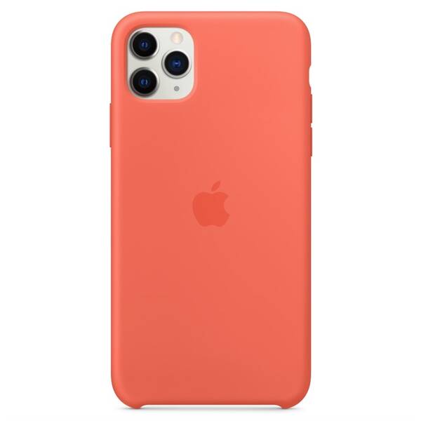 Kryt na mobil Apple Silicone Case pro iPhone 11 Pro Max - mandarinkový (oranžový) (MX022ZM/A) (vráceno - použito 8801002675)